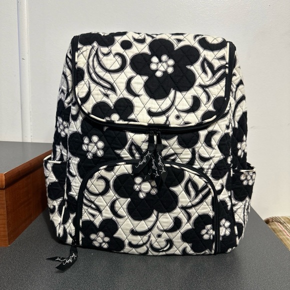 Vera Bradley Handbags - Floral Black and White Backpack Vera Bradley